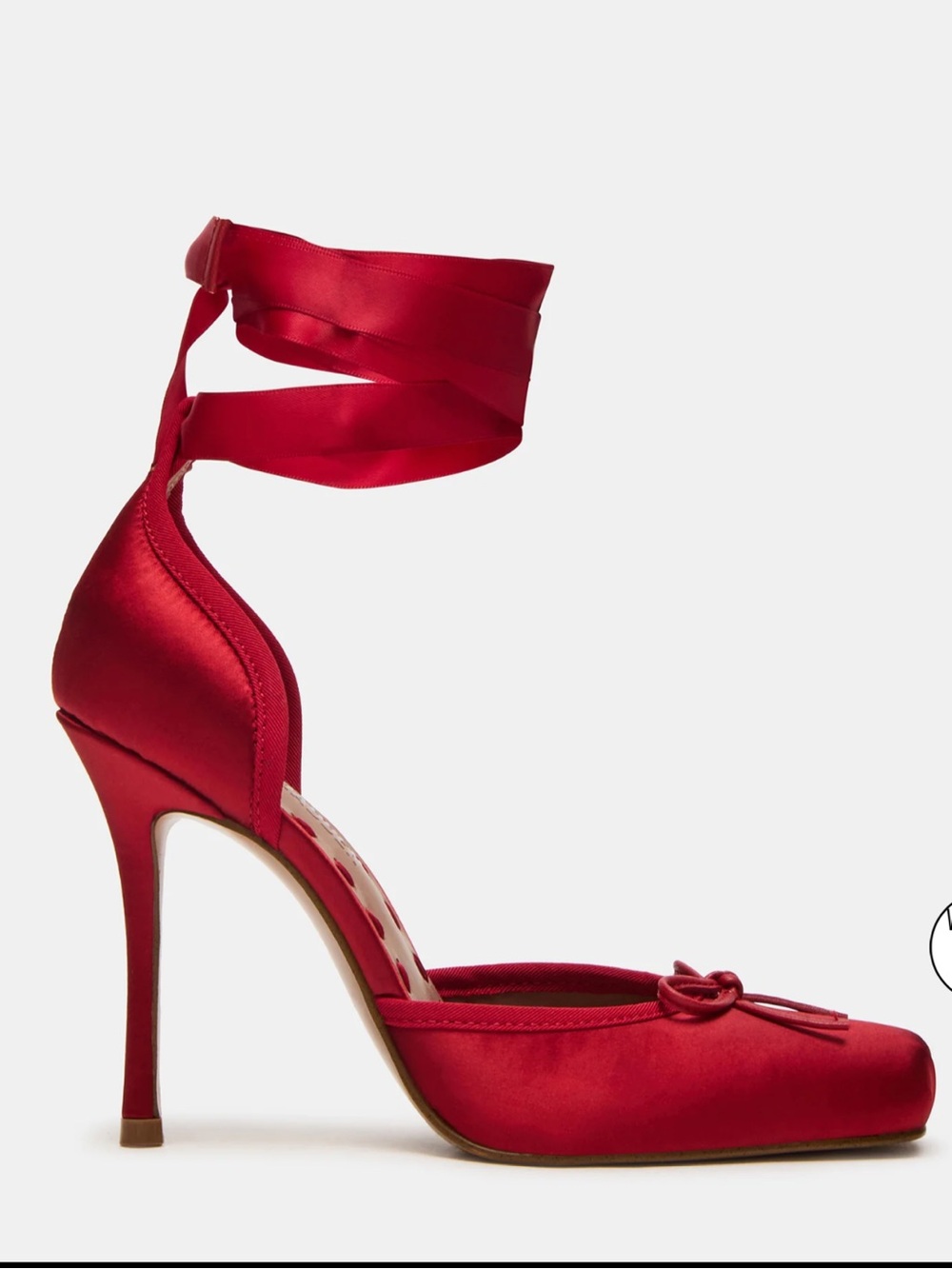 Steve Madden Latina red satin heel